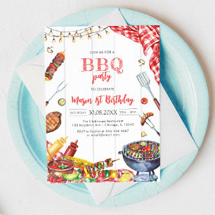 Invitation d'anniversaire BBQ pour enfants