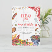 Invitation d'anniversaire BBQ pour enfants (Debout devant)