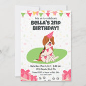 Invitation d'anniversaire beagle (Devant)