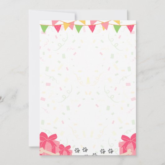 Invitation d'anniversaire beagle (Dos)