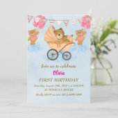 Invitation d'anniversaire - Bébé simple et doux (Debout devant)