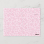 Invitation d'anniversaire bébé une photo rose fleu (Dos)
