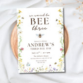 Invitation d'anniversaire Bee Three Floral Bee Par