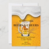 Invitation d'anniversaire Beer & Cheers (Devant)