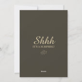 Invitation d'anniversaire beige neutre (Dos)