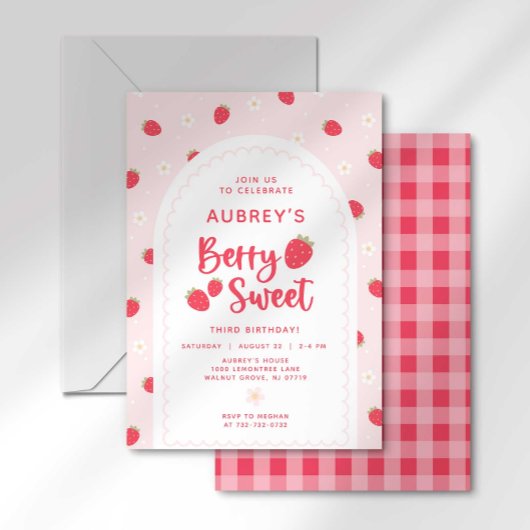 Invitation d'anniversaire Berry Sweet