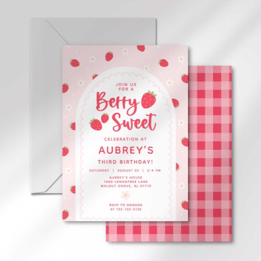 Invitation d'anniversaire Berry Sweet