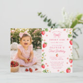 Invitation d'anniversaire Berry Sweet One (Debout devant)