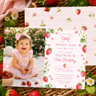 Invitation d'anniversaire Berry Sweet One