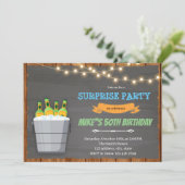 Invitation d'anniversaire bière à seau (Debout devant)