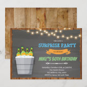 Invitation d'anniversaire bière au seau (Devant / Derrière)