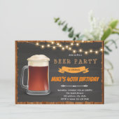 Invitation d'anniversaire bière de racinette (Debout devant)