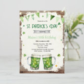 Invitation d'anniversaire bière St Patrick's Day (Debout devant)