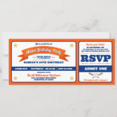 Invitation d'anniversaire Billet Baseball Allstar (Devant)