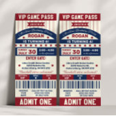 Invitation d'anniversaire billet de baseball