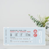 Invitation d'anniversaire billet de train (Debout devant)