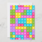 Invitation d'anniversaire Black Bricks (Dos)