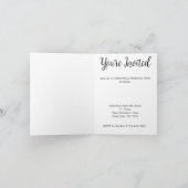 Invitation d'anniversaire Black & Faux Gold (Intérieur)