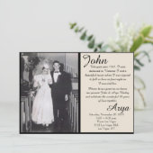 Invitation d'anniversaire Black & Ivory 50 ans d'a (Debout devant)