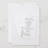 Invitation D'Anniversaire Blanc Sur Le Bois Blanc (Devant)