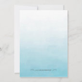 Invitation d'anniversaire bleu et or (Dos)