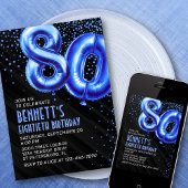 Invitation d'anniversaire bleu Mens