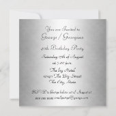 Invitation d'anniversaire Bleu Or fete d'anniversa (Dos)