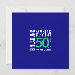 Invitation d'anniversaire (bleu ou couleurs person