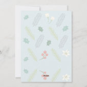 Invitation d'anniversaire bleue Cookies & Hot Choc (Dos)