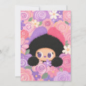 Invitation d'anniversaire Bloom Kitty | Enfants fl (Dos)