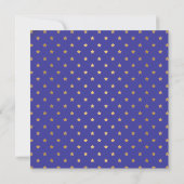 Invitation d'anniversaire Blue & Gold Star (Dos)