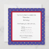 Invitation d'anniversaire Blue & Gold Star (Devant)