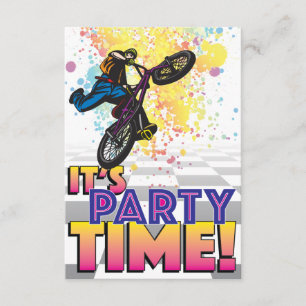 Invitation d'anniversaire BMX 3,5 X 5