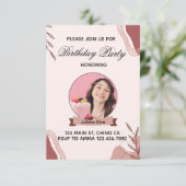 Invitation d'anniversaire Bohème (Debout devant)