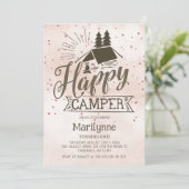 Invitation d'anniversaire bohème Happy Camper (Debout devant)