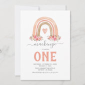 Invitation d'anniversaire Boho Rainbow 1ère année (Devant)