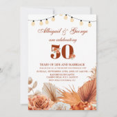 Invitation d'anniversaire Boho Teracotta Nous somm (Devant)