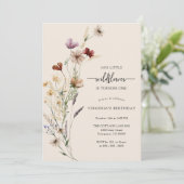 Invitation d'anniversaire Boho Wildflower (Debout devant)