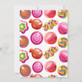 Invitation d'anniversaire bonbons Sweet One Party (Dos)