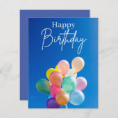 Invitation d'anniversaire Bonne carte de jour d'an (Devant / Derrière)