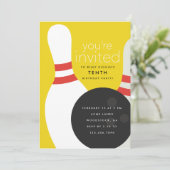 Invitation d'anniversaire Bowling (Debout devant)