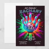 Invitation d'anniversaire Bowling (Devant / Derrière)