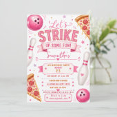 Invitation d'anniversaire Bowling Pizza (Debout devant)