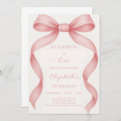 Invitation d'anniversaire Bowtiful (Devant / Derrière)