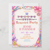 Invitation d'anniversaire Bracelet d'amitié (Devant)