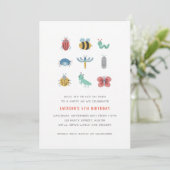 Invitation d'anniversaire Bug pour les enfants ama (Debout devant)
