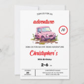 Invitation d'anniversaire Buggy Adventure (Devant)