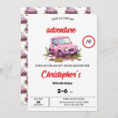 Invitation d'anniversaire Buggy Adventure (Devant / Derrière)