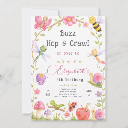 Invitation d'anniversaire Bugs 3 (Devant)