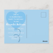 Invitation d'anniversaire bulldog illustration ble (Dos)